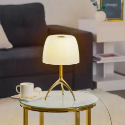 Foscarini pöytävalaisin Lumiere 30, 35 cm, kuplalasi, himmennettävä.