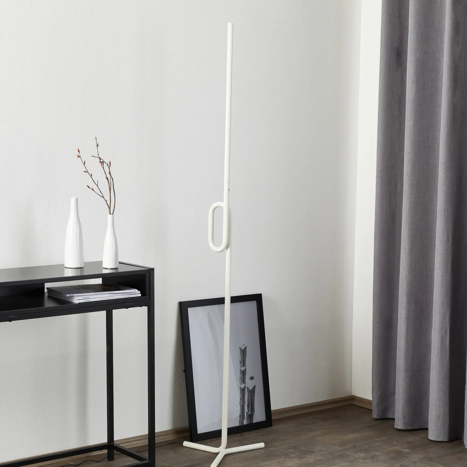Foscarini Tobia terra -LED-lattiavalo, valkoinen