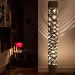 Foscarini Tress grande LED -lattiavalaisin, valk.
