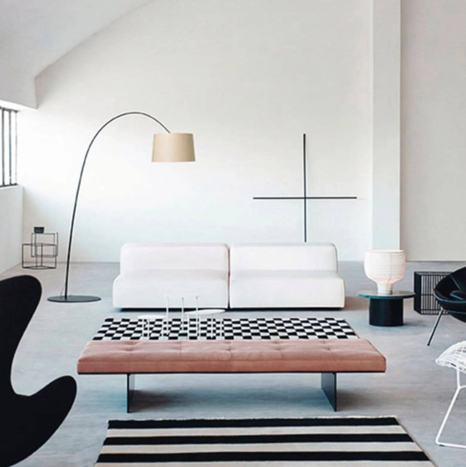 Foscarini Twiggy Wood -LED-lattiavalo, musta