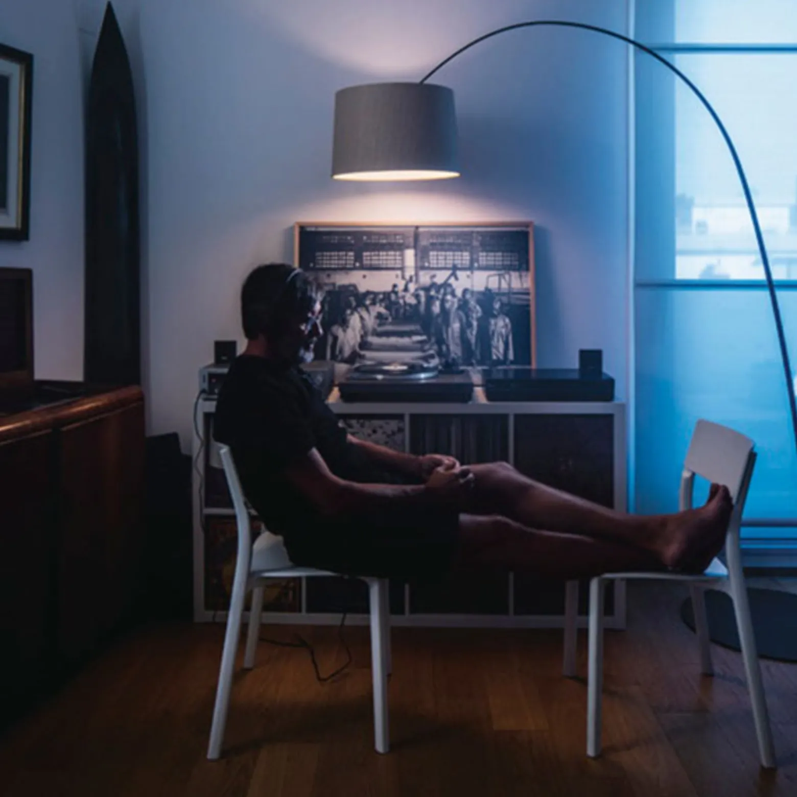 Foscarini Twiggy Wood -LED-lattiavalo, musta