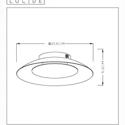 Foskal LED-kattovalaisin, musta, Ø 21,5 cm