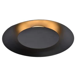 Foskal LED-kattovalaisin, musta, Ø 34,5 cm