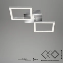 Frame LED-kattovalaisin, 3000 K, kromi