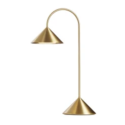 FRANDSEN LED-akkukäyttöinen pöytälamppu Grasp, messinkivärinen, korkeus 47 cm