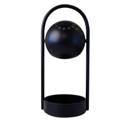 FRANDSEN LED-akku-pöytälamppu Ball Portable, musta, teräs