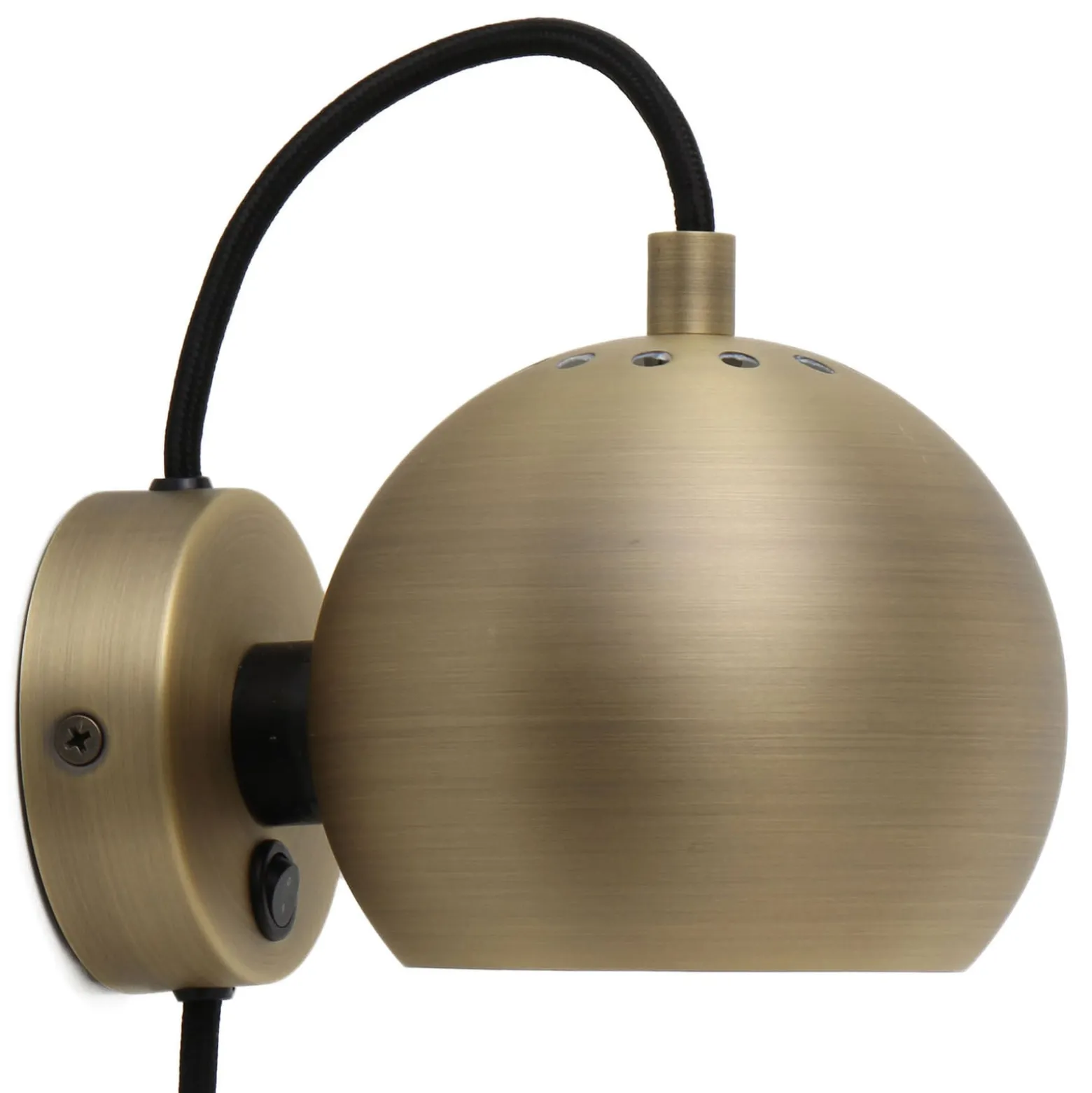 FRANDSEN seinävalaisin Ball Magnet, messinginvärinen antiikki