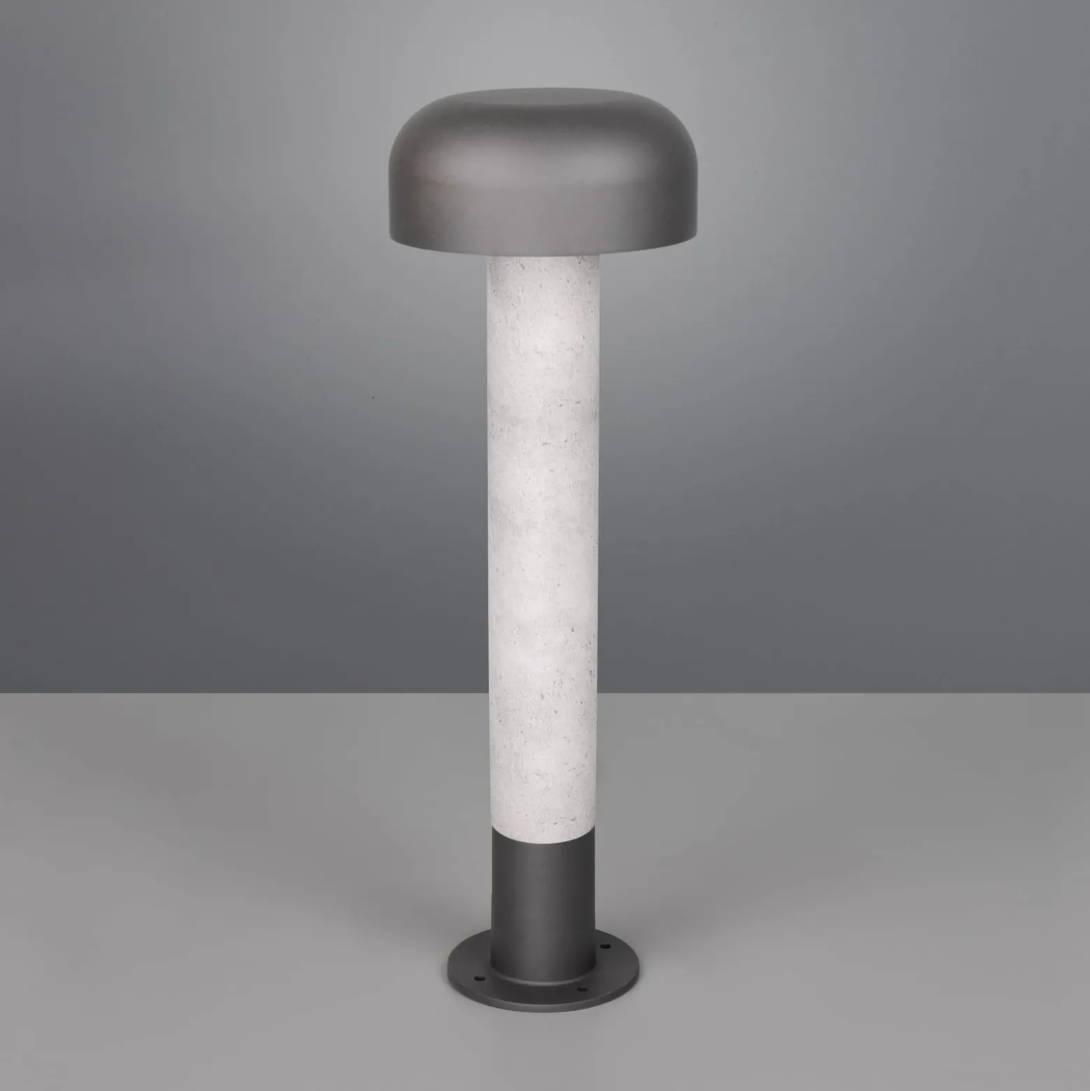 FRASER-pylväsvalaisin, betoninvärinen, korkeus 54 cm, metalli, IP54
