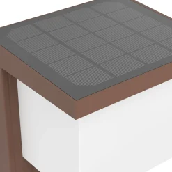 Frigento-LED-aurinkokäyttöinen seinävalaisin, ruosteenvärinen, korkeus 15 cm,