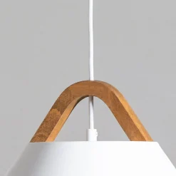 Funda-riippuvalaisin, valkoinen, Ø 30 cm, 1-lamppuinen, metalli/lasi