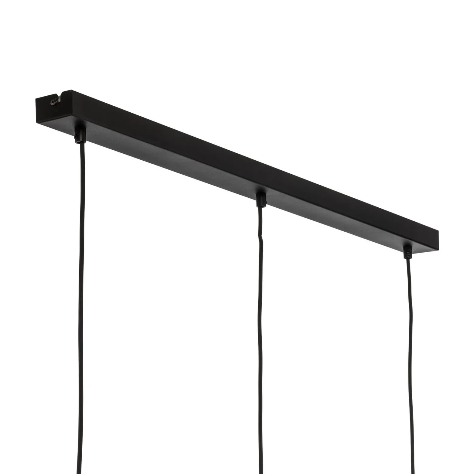 Funda-riippuvalo, musta, pituus 110 cm, 3-lamppuinen, metalli/lasi
