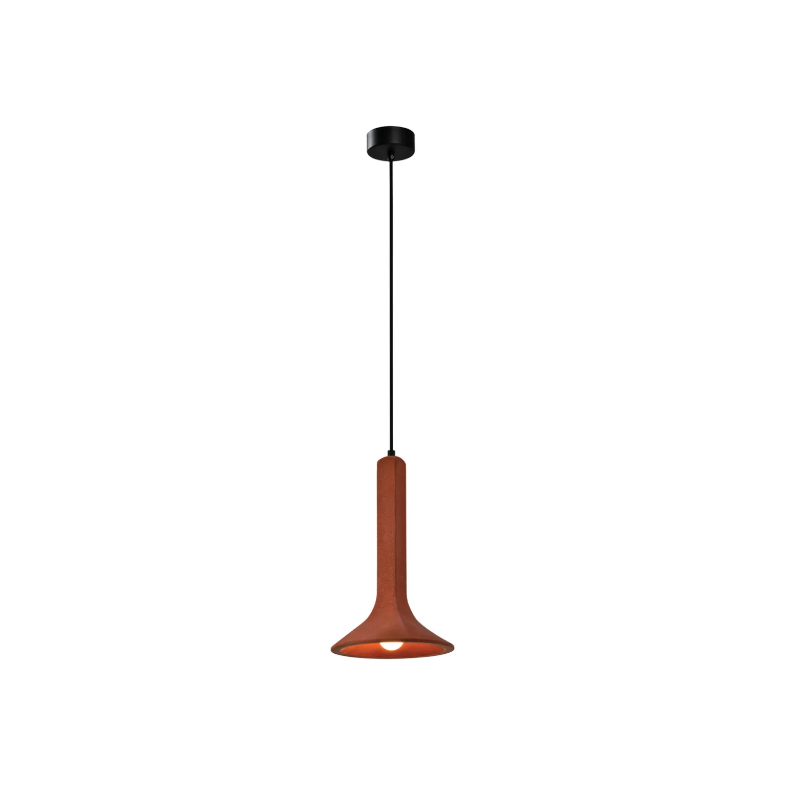 Funnel-riippuvalaisin, betoni, punainen