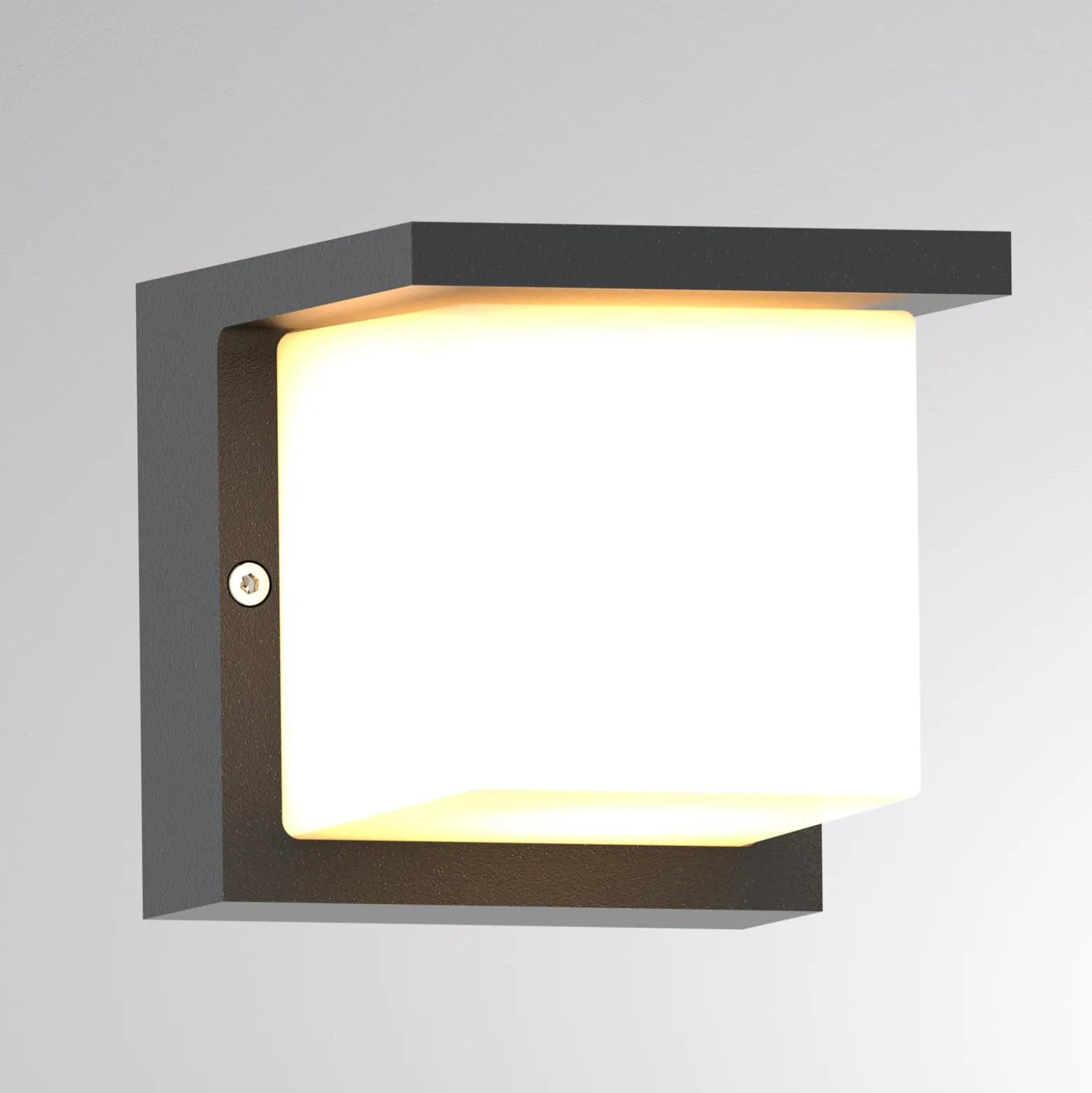 FYNN-C-LED-ulkoseinälamppu, antrasiitti, 12 cm, IP65, CCT-toiminto (päälle/pois)