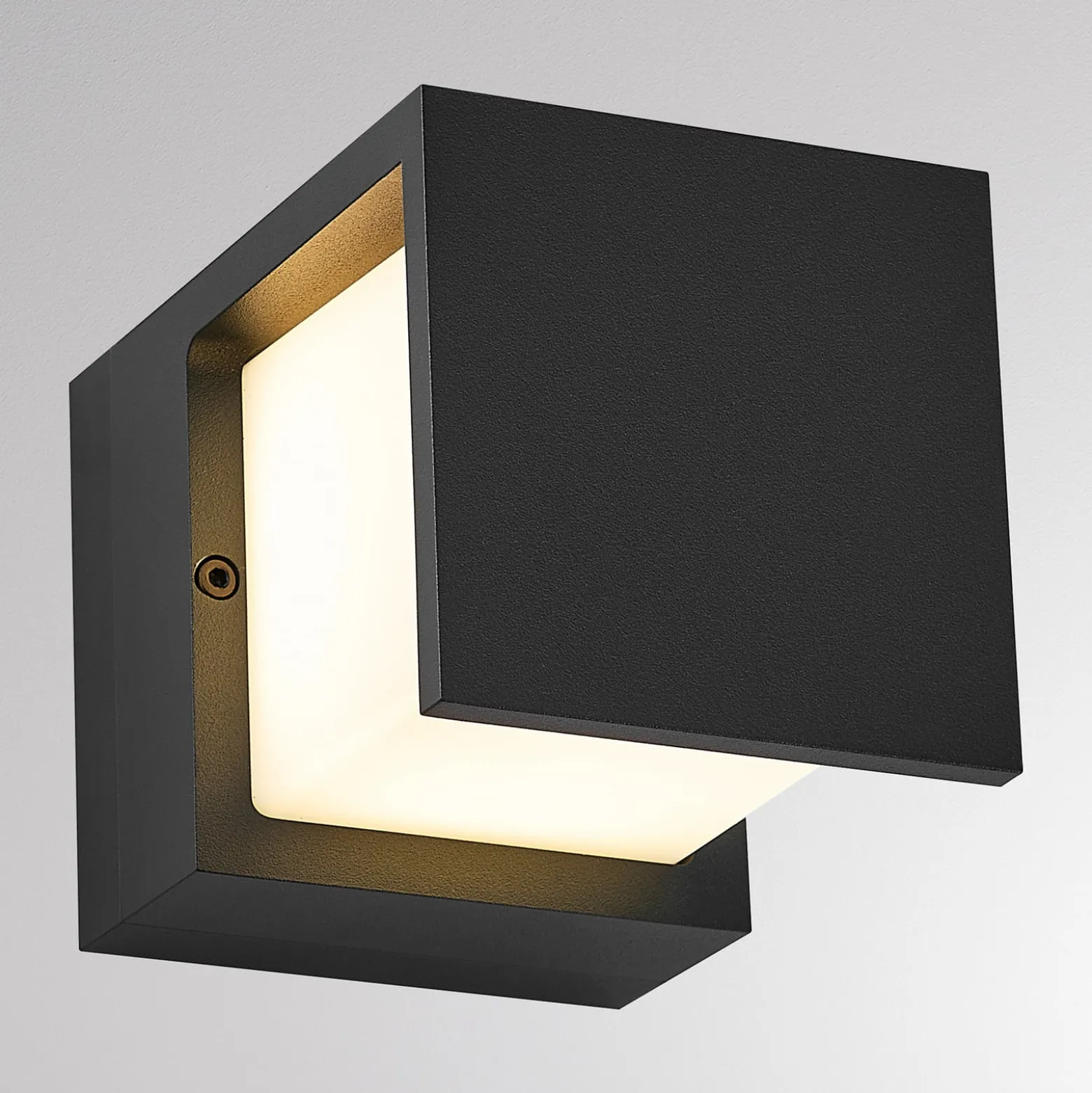 FYNN-Y-LED-ulkoseinälamppu, antrasiitti, 12 cm, IP65, CCT-valonlähteen kytkentä