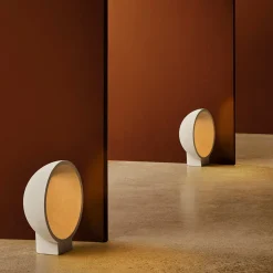 Gaia LED-sokkelivalaisin, harmaa, betoni, korkeus 38,8 cm
