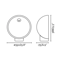 Gaia LED-sokkelivalaisin, harmaa, betoni, korkeus 38,8 cm
