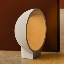 Gaia LED-sokkelivalaisin, harmaa, betoni, korkeus 38,8 cm