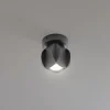 GAMBIT kattokohdevalaisin, musta, Ø 10 cm, metalli, GU10 LED