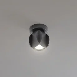 GAMBIT kattokohdevalaisin, musta, Ø 10 cm, metalli, GU10 LED