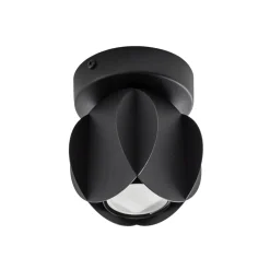 GAMBIT kattokohdevalaisin, musta, Ø 10 cm, metalli, GU10 LED