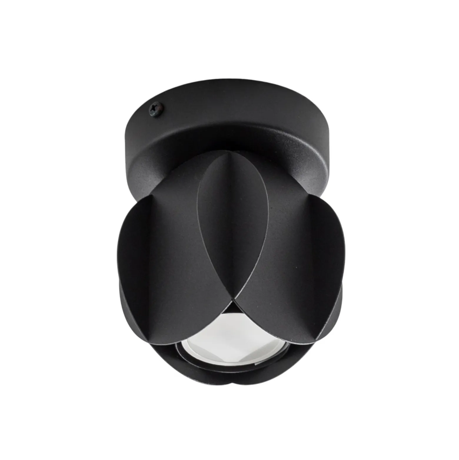 GAMBIT kattokohdevalaisin, musta, Ø 10 cm, metalli, GU10 LED