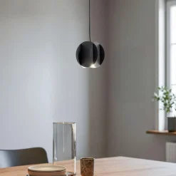GAMBIT riippuvalaisin, musta, Ø 10 cm, metalli, GU10 LED
