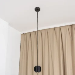 GAMBIT riippuvalaisin, musta, Ø 10 cm, metalli, GU10 LED