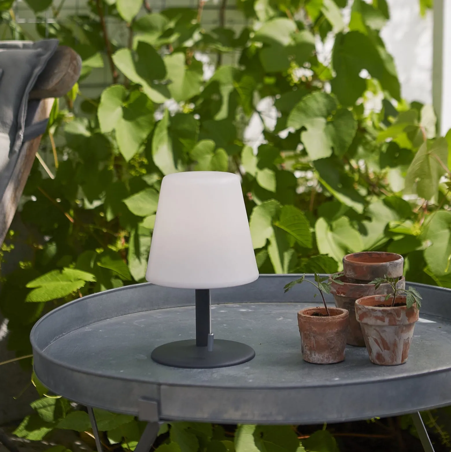 Gardenlight Kreta -LED-pöytävalaisin, akku, 26,5cm