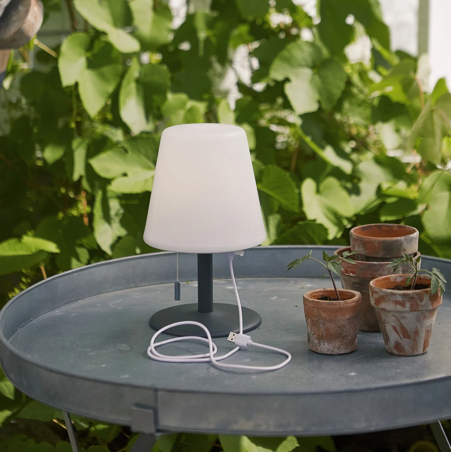 Gardenlight Kreta -LED-pöytävalaisin, akku, 26,5cm