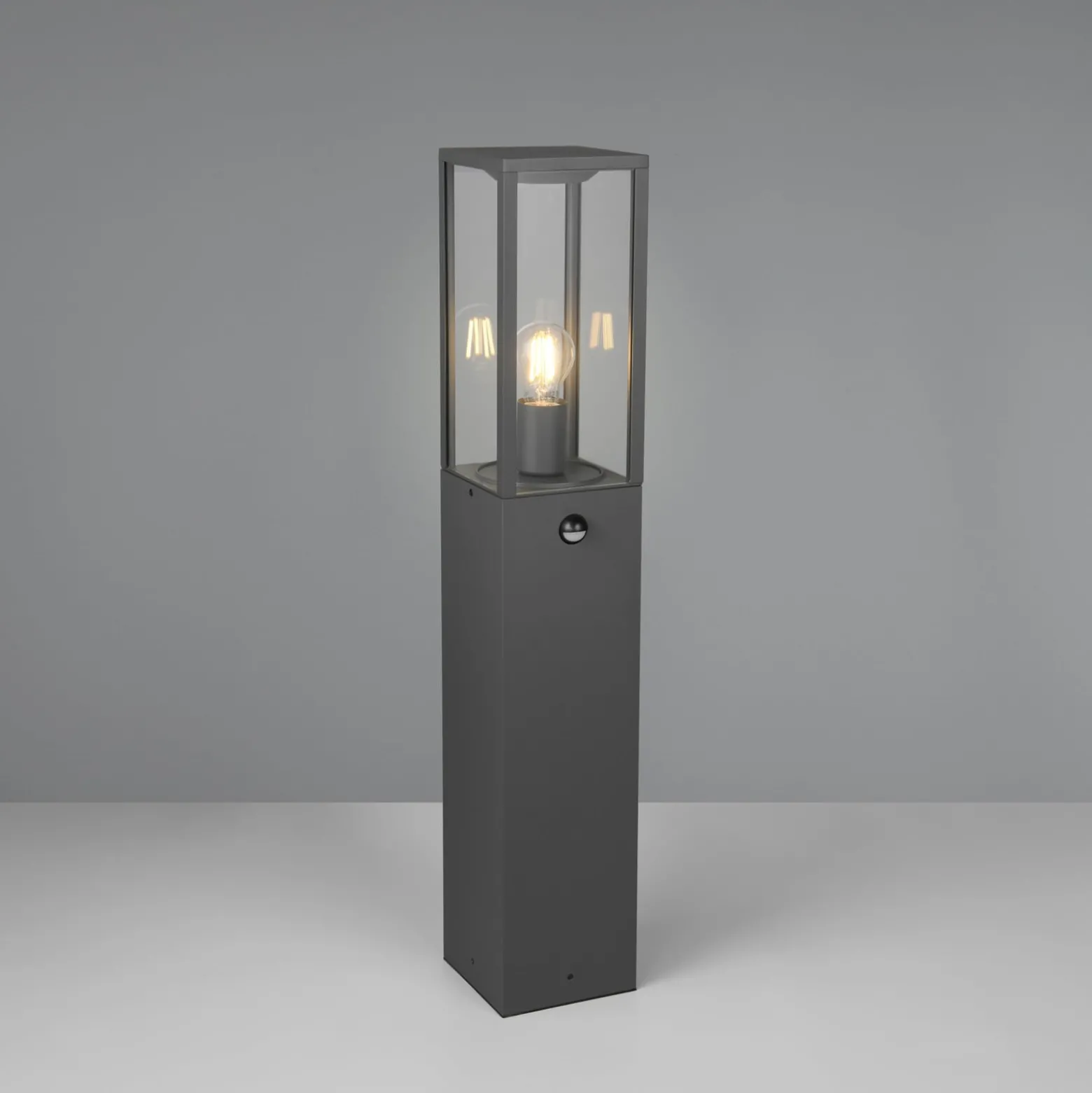 GARONNE-pylväsvalaisin, antrasiitti, korkeus 80 cm, metalli IP44