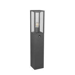 GARONNE-pylväsvalaisin, antrasiitti, korkeus 80 cm, metalli IP44