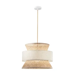 Gazebo-riippuvalo, luonnonväri/beige, Ø 40 cm, rottinki/kangas