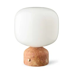 GEJST LED-akkukäyttöinen pöytälamppu Meemo, marmori, meripihka, lasi, USB