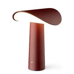 GEJST LED-akkukäyttöinen pöytävalaisin Lium, viininpunainen, 2700 K, USB
