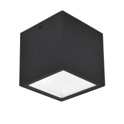 GEMINI-LED-ulkokattovalaisin, musta, 9 x 9 cm, IP65