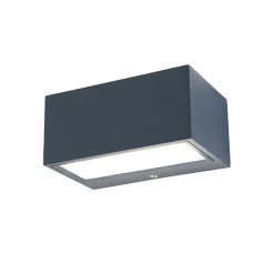 GEMINI-LED-ulkoseinälamppu, tummanharmaa, 14 cm, IP54, ylös/alas