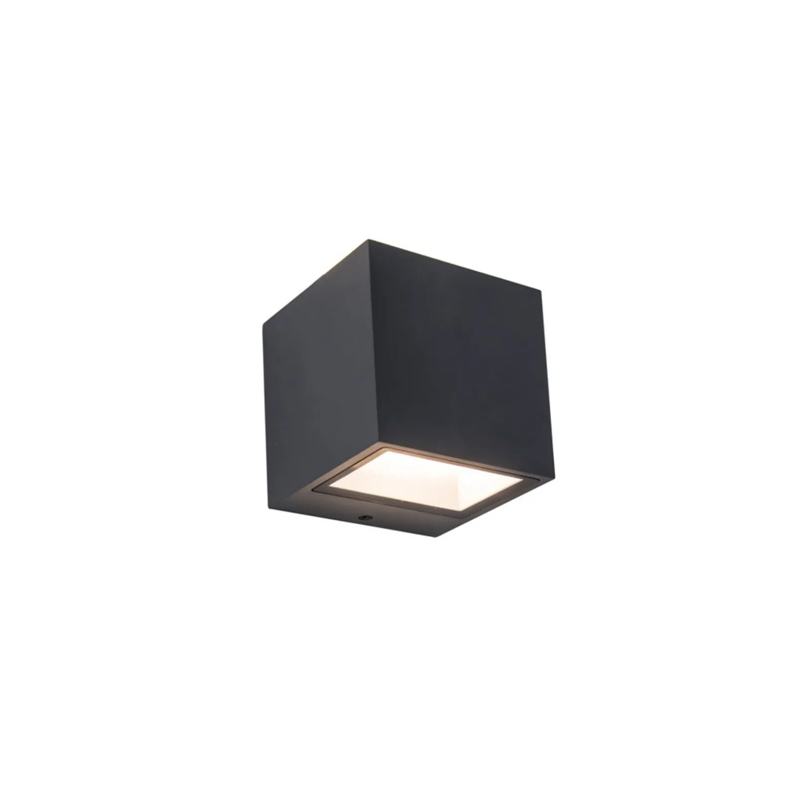 GEMINI-LED-ulkoseinälamppu, tummanharmaa, 9 x 9 cm, IP54, valaisee ylös ja alas