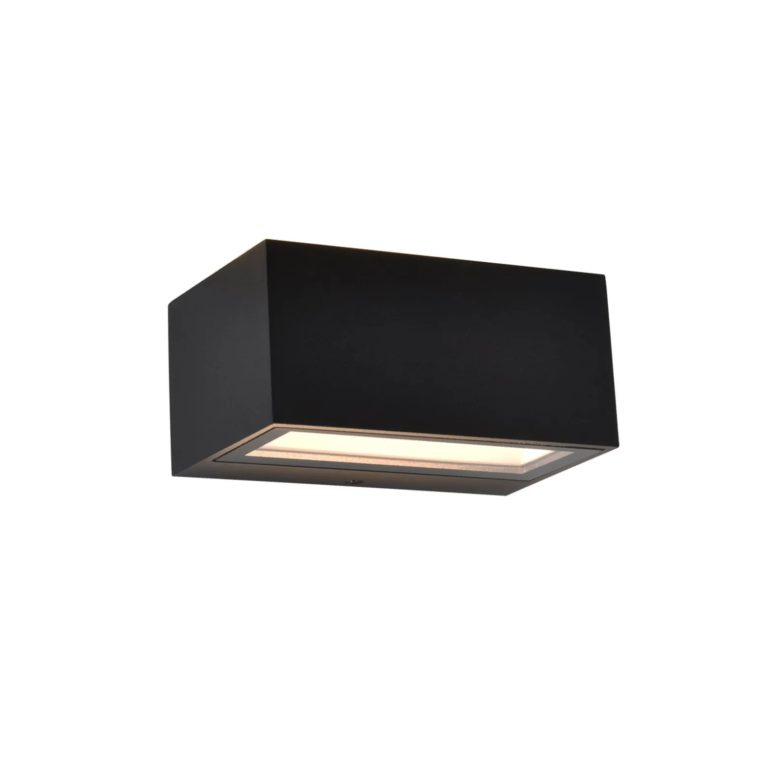 GEMINI-LED-ulkoseinävalaisin, musta, 14 cm, IP54, ylös/alas