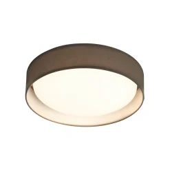 Gianna LED-kattovalaisin, harmaa/valkoinen, tekstiili, Ø 50 cm