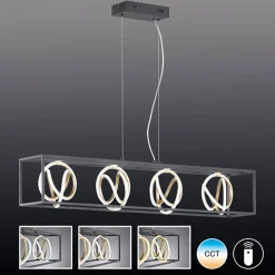 Gisi-LED-riippuvalaisin, CCT, himmennys, 4 lamppua