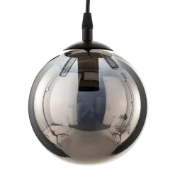 Glassy riippuvalaisin, hajavalaistus, musta, grafiitti, lasi, 14 cm
