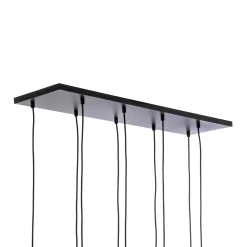 Glassy riippuvalaisin, 9-lamppuinen, musta, grafiitti, lasi, E14