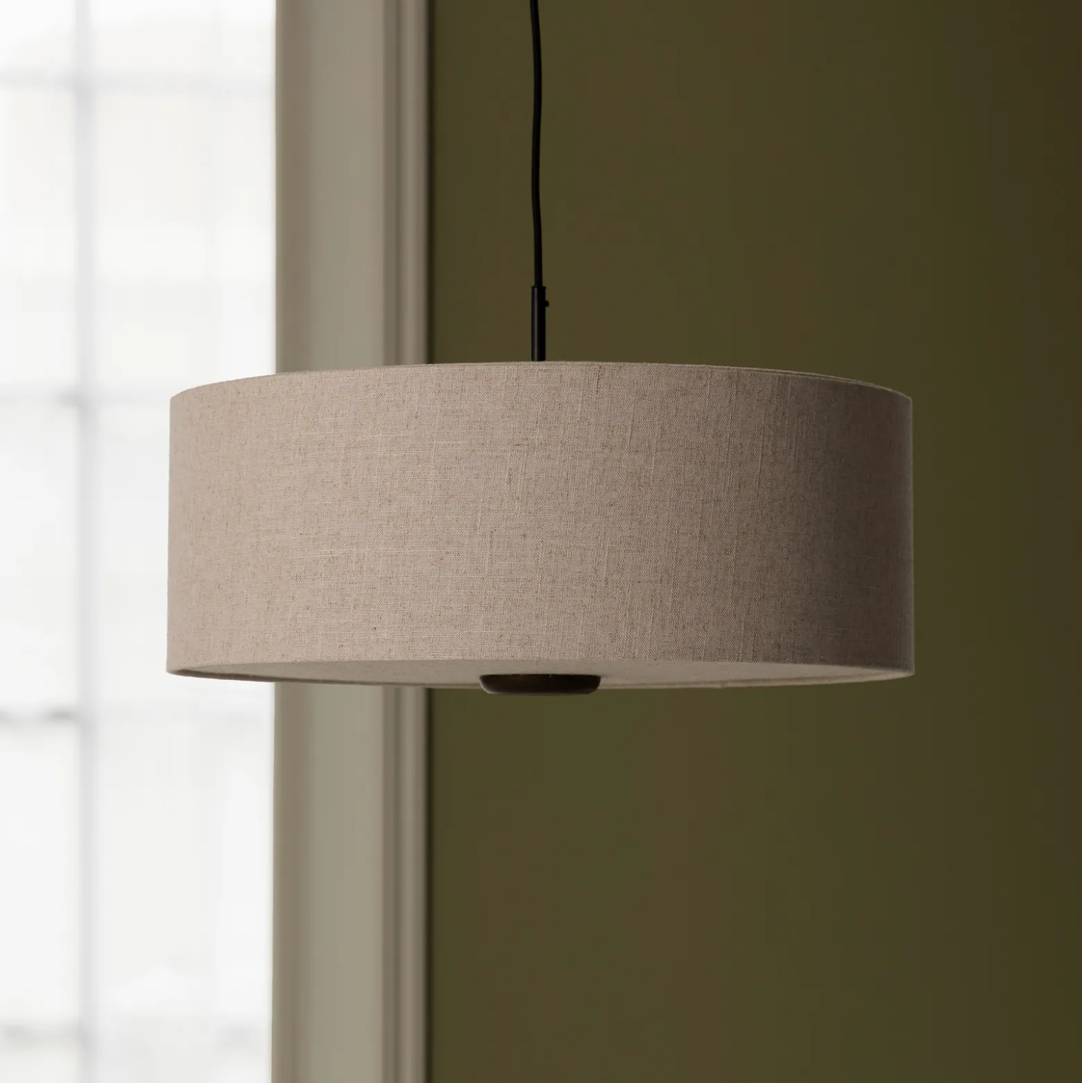 Globen Lighting Bosco 55 -riippuvalo, beige, Ø 55 cm, kangas