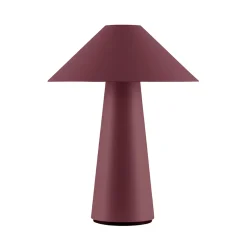 Globen Lighting Cannes-akkupöytälamppu, tummanpunainen 26 cm IP44