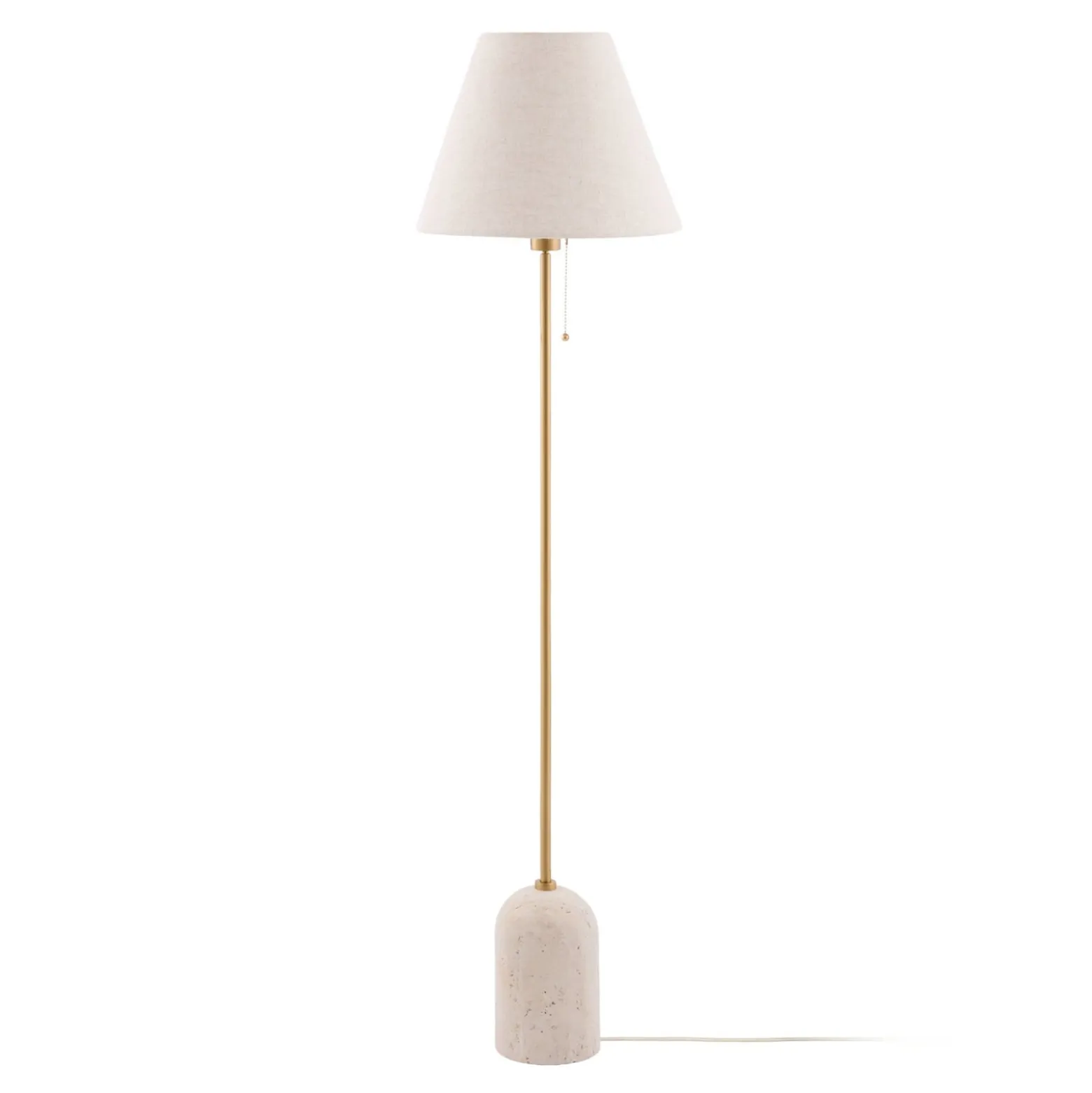 Globen Lighting Gino-maavalaisin, jalka travertiini, beige, 145 cm
