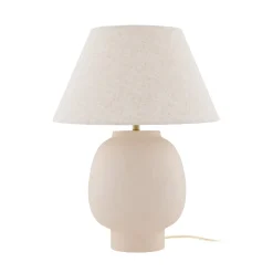 Globen Lightingin Lorenzo-pöytälamppu, beige, korkeus 46 cm, keramiikka