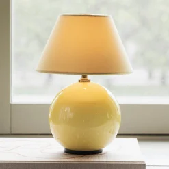 Globen Lighting IRIS-akkupöytälamppu, keltainen/keltainen, korkeus 23 cm