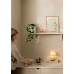 Globen Lighting IRIS-akkupöytävalaisin, kermanvärinen, korkeus 23 cm