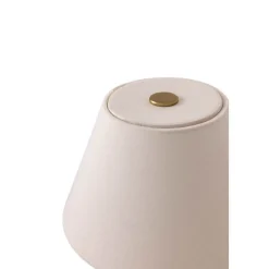 Globen Lighting IRIS-akkupöytävalaisin, kermanvärinen, korkeus 23 cm