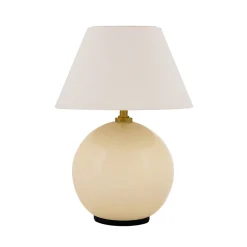 Globen Lighting IRIS-akkupöytävalaisin, kermanvärinen, korkeus 23 cm